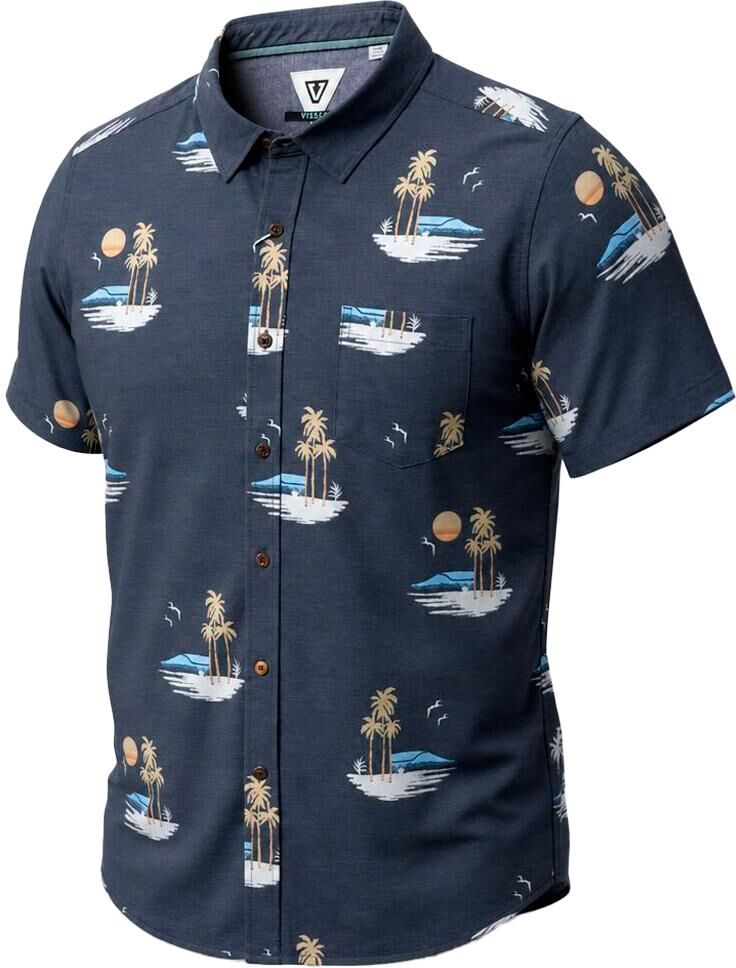 Vissla  - Tres Palmas Eco Short Sleeve Shirt Phantom - M - Chemise