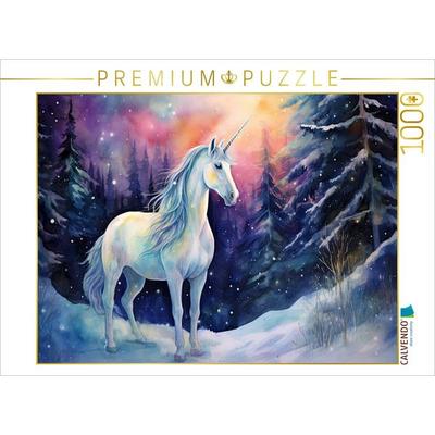 CALVENDO Puzzle Einhorn im Mondschein | 1000 Teile Lege-Größe 64x48cm Foto-Puzzle für glückliche Stunden