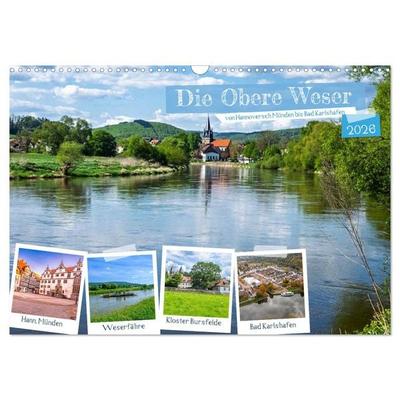 Die Obere Weser - Von Hannoversch Münden bis Bad Karlshafen (Wandkalender 2026 DIN A3 quer), CALVENDO Monatskalender