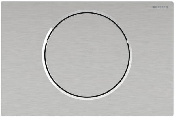 Geberit WC-Steuerung 115869SN6 Batteriebetrieb, 1-Mengen-Spülung, für Stützklappgriff, Funk, Edelstahl gebürstet
