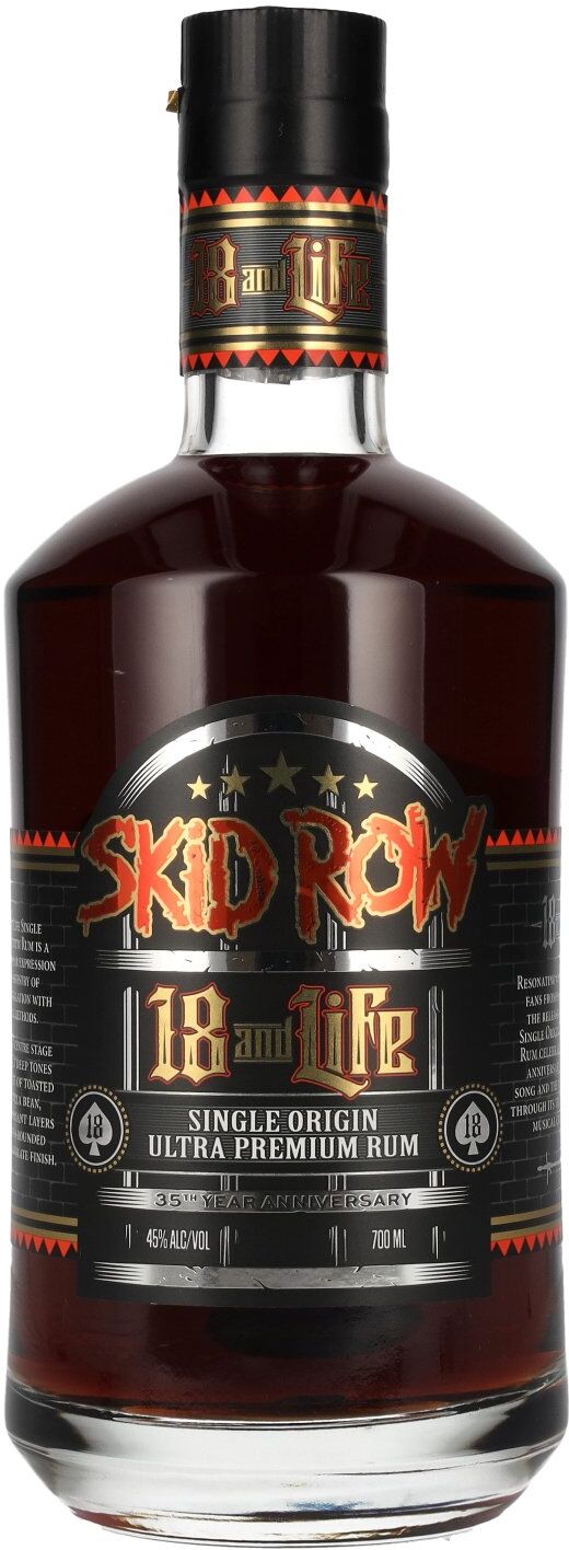 SKID ROW 18 and Life 35th Anniversary Ultra Premium Rum 45% Vol. 0,7l