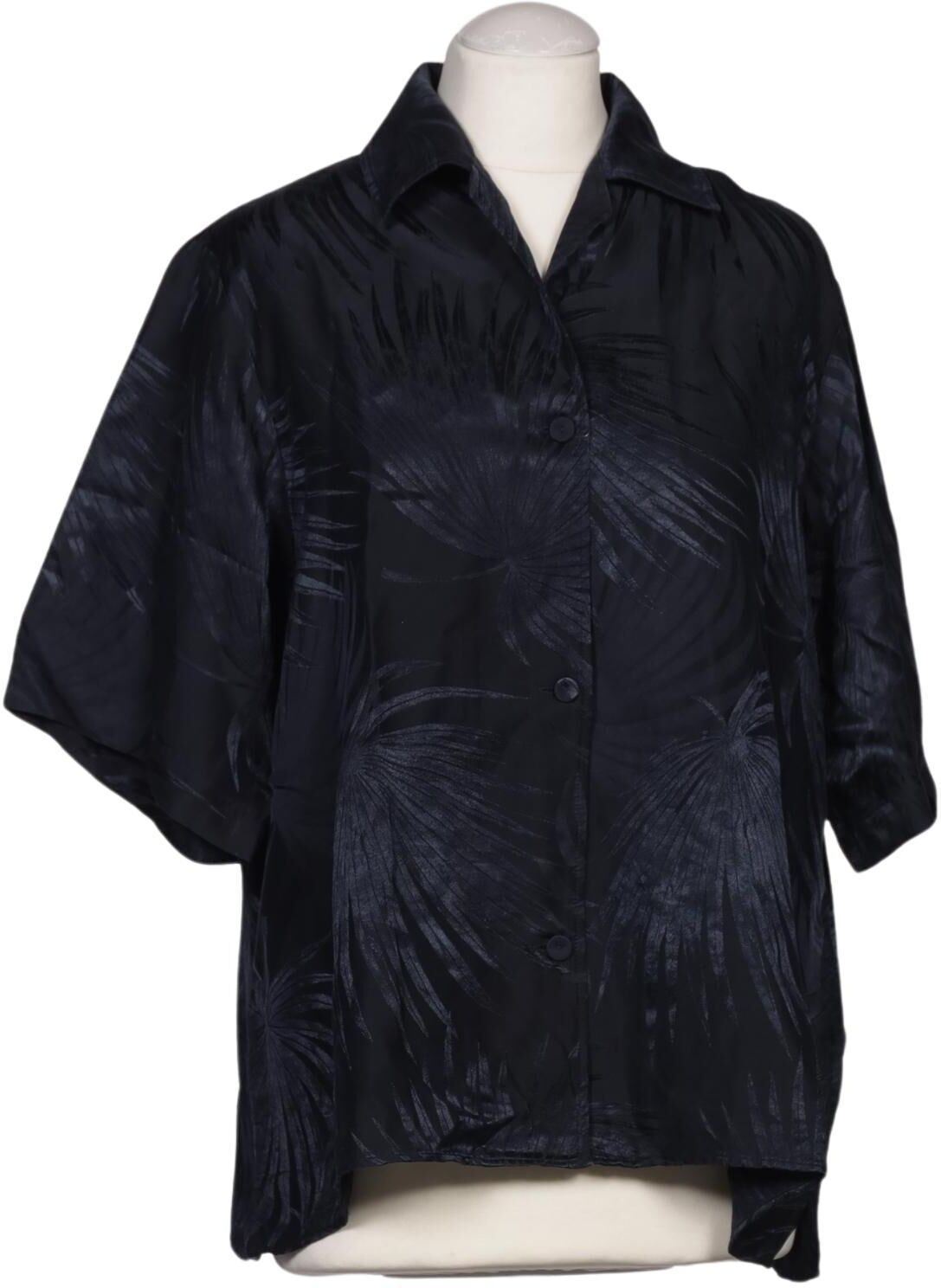 COS Damen Bluse, Marineblau, Gr. EU 40, Lyocell / Seide - Second Hand