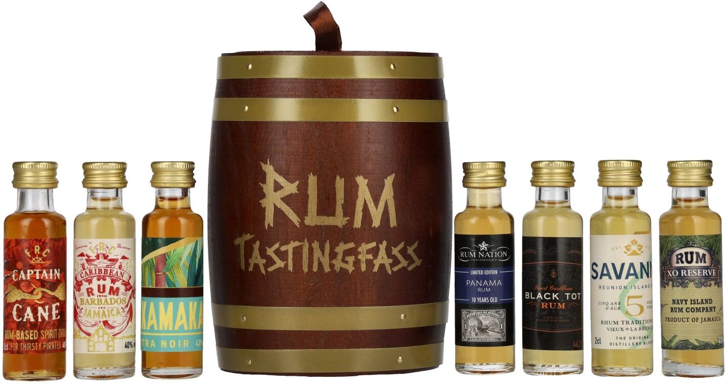 Taste24 ICH LIEBE RUM Tasting Fass 41,7% Vol. 7x0,02l in Holzkiste