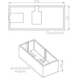 Neuesbad Wannenträger für Duscholux Smart Line 38 180x80 Duoform SW14803