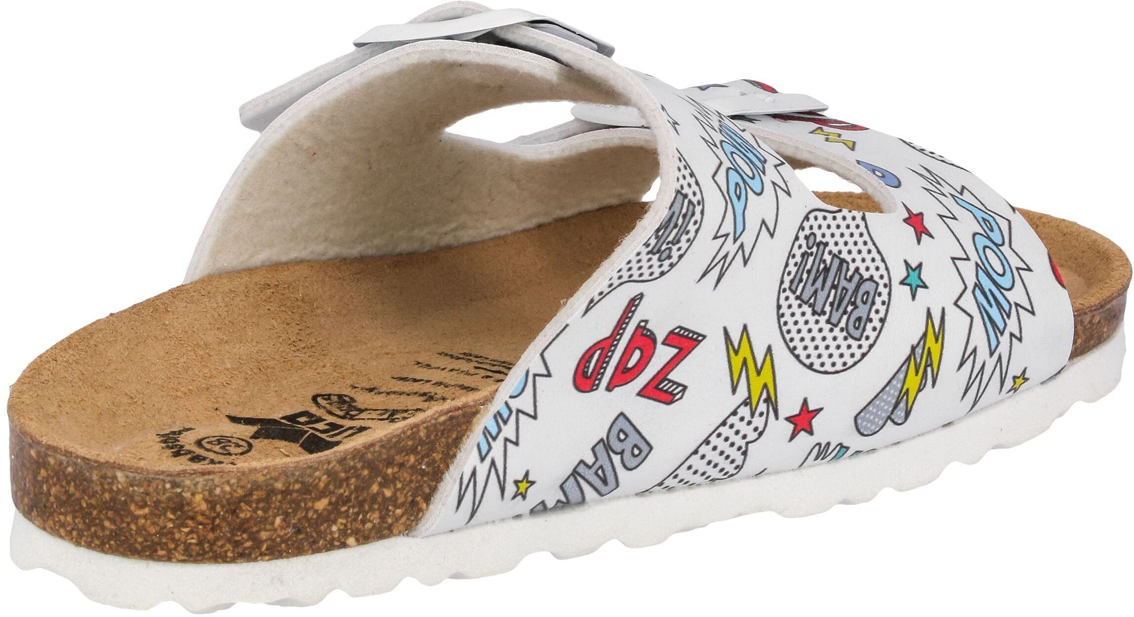 Pantolette LICO "Pantolette Bioline Zippy", Mädchen, Gr. 31, weiss (weiß), Synthetik, Schuhe Pantolette weiß 31