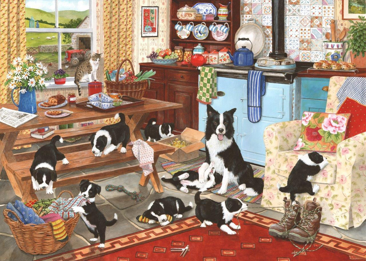 House of Puzzles Puzzel Collie die wiebelt, 1000 stukjes, dieren