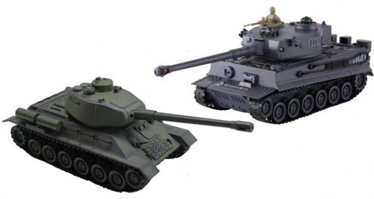 S-Idee RC-model Tiger I tank versus T34/85 tank