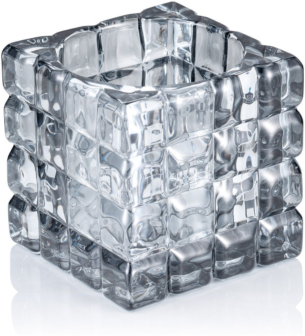 Tirolix Portacandela 9 x 9 cm Grigio Cube