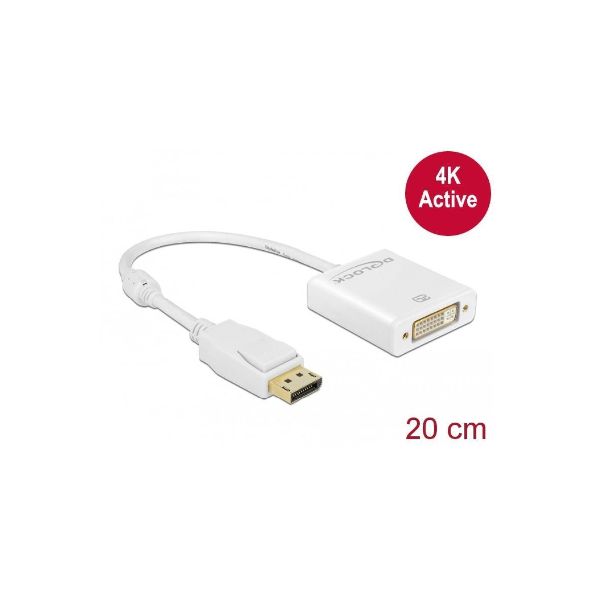 DeLOCK 62600 DisplayPort naar DVI Adapter 4K Wit