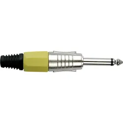 DAP 6.3 mm Jack Plug Mono Nickel housing Gelbe Kappe