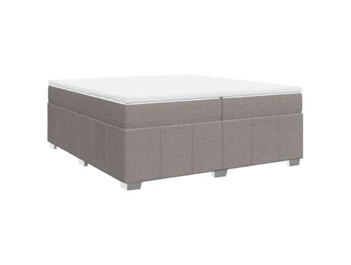 KKgypkn Boxspringbett mit Matratze Taupe 200x200 cm Stoff – Taschenfederkernmatratze mit Lattenrost für optimalen Halt und Komfort