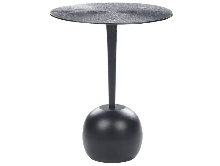 BEISTELLTISCH Aluminium schwarz rund 40 cm Eucla