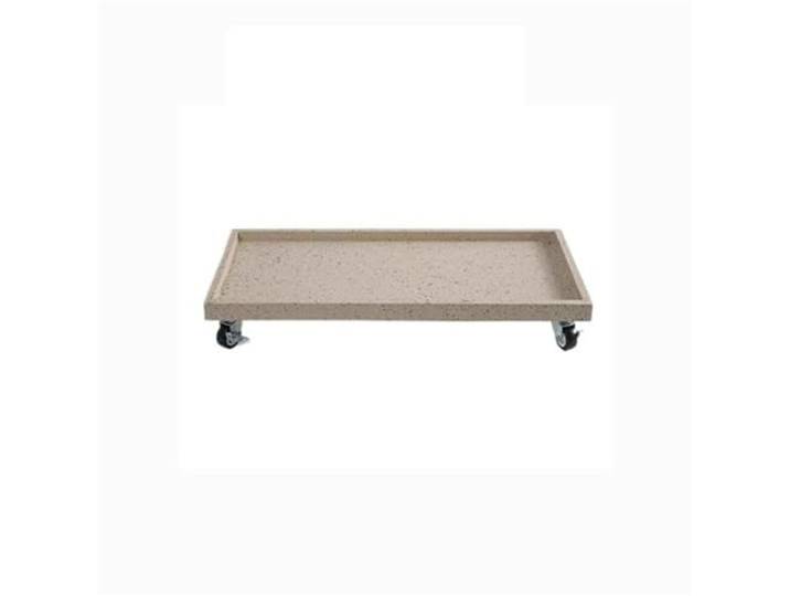Dh2yjnbf3 Blumenuntersetzer Großer beweglicher Pflanzenuntersetzer mit Rädern Topf(Beige,Groß)