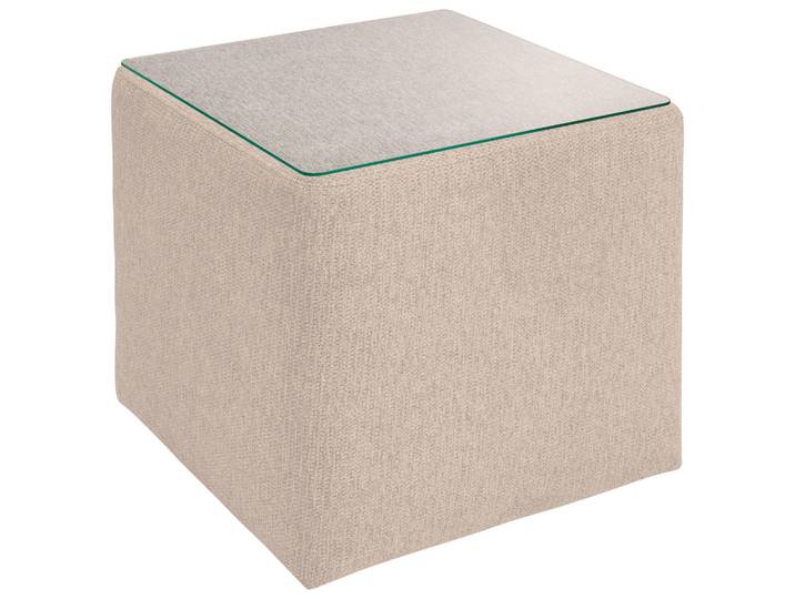 Novel Beistelltisch, Beige, Textil, quadratisch, 45x50x45 cm, DIN EN ISO 14001, DIN EN ISO 9001, Wohnzimmer, Wohnzimmertische, Beistelltisch, Beistelltische eckig