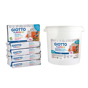 GIOTTO-Fila Modelliermasse F33583 Plastiroc, lufthärtend, weiß, Blockmasse, 5000g