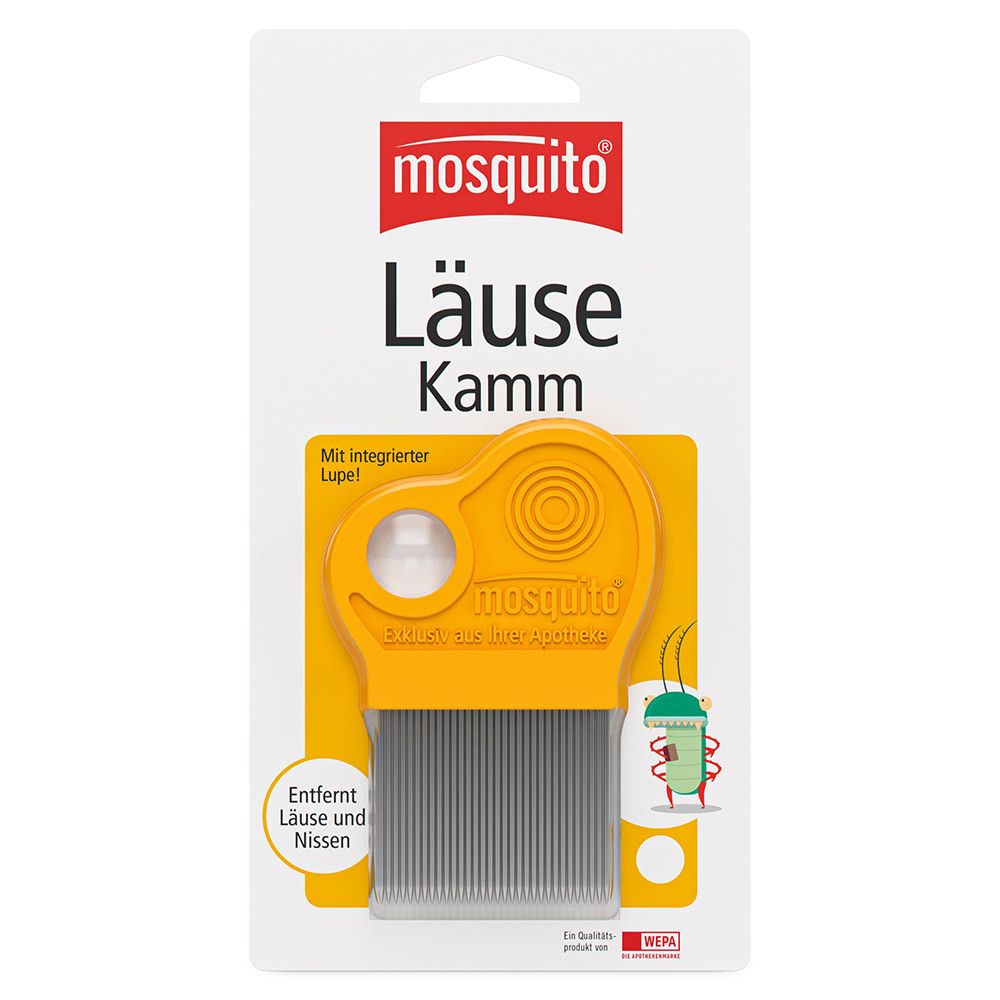 Mosquito Nissenkamm Metall mit Lupe 1 St Kamm