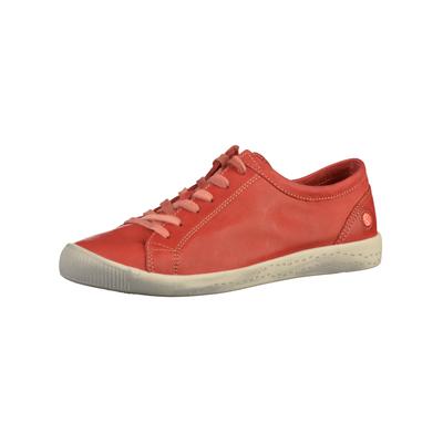 Sneaker SOFTINOS "softinos Sneaker Leder", Damen, Gr. 40, rot, Leder, Schuhe Sneaker