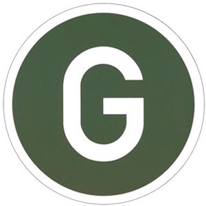 SafetyMarking Fahrzeugkennzeichnung Geräuscharmer LKW, Ø 22 cm, aus Folie, weiß/grün, selbstklebend