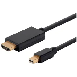 MicroConnect MDPHDMI1B-4K 1m Mini DisplayPort HDMI Type A (Standard) Schwarz Videokabel-Adapter (1 m), Videokabel, Schwarz