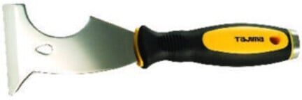 Spatule multifonction l. 75 mm inox.er acier avec extracteur de clous manche bic ; TAJIMA (SCR-M75)