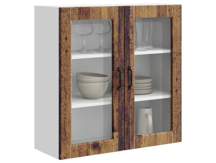 KTHLBRH Ingenieurierter Küchenschrank aus Holz, 80 x 31 x 80 cm Wandmontage, 3 Einlegeböden, 2 Türen, einfache Wartung, vielseitige Lagerung