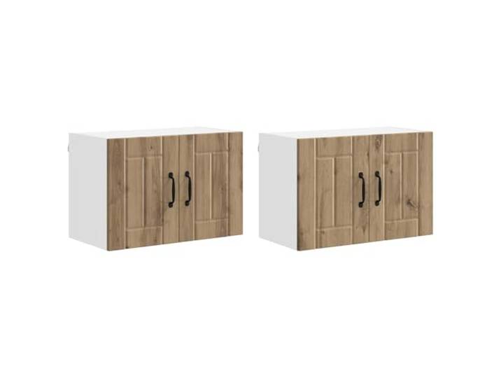fsahslih Wandschrank Set 2-teilig Artisan-Eiche 60x31x40 cm Holzwerkstoff Kompakte Hängeschränke aus robustem Holzwerkstoff für Küche und Wohnbereich, zeitlos im warmen Eiche-Look gestaltet.