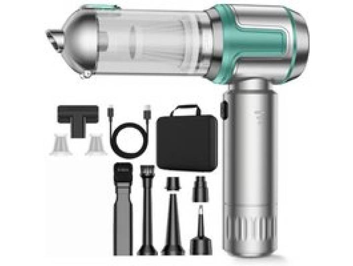 Aspirateur à Main 27000Pa Aspirateur Voiture Puissant sans Fil 4-en-1 Mini Aspirateur avec Vidage Automatique 1 Touche Vert