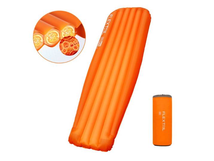 FLEXTAILGEAR ZERO MATTRESS MUMMY - Coussin de couchage isolé avec valeur R 6,0 / 5,6, tapis de camping gonflable ultraléger