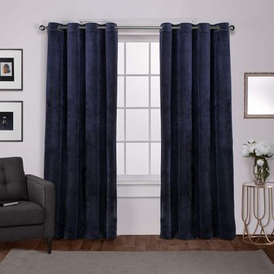 ATI Home Velvet Heavyweight Light Filtering Grommet Top Curtain Panel Pair