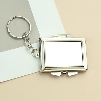 Fusion Finds Heart Compact Makeup Mirror Keychain Double Sided Pocket Travel Mirror For Purse & Makeup Touch Ups rectangle