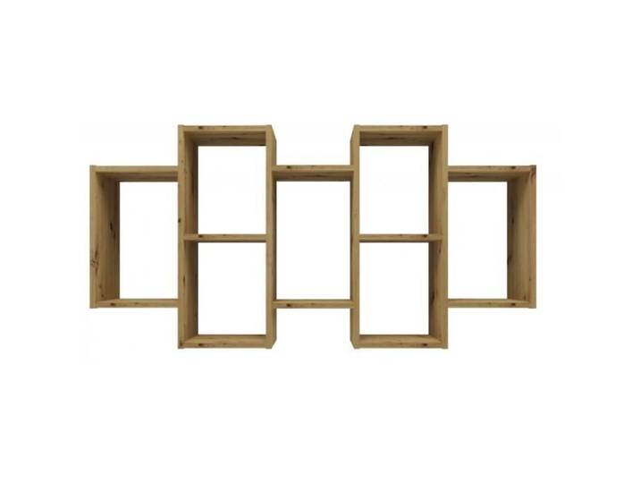 SELMA - Bibliothèque suspendue style moderne salon - 129.5x20x65 - 7 tablettes