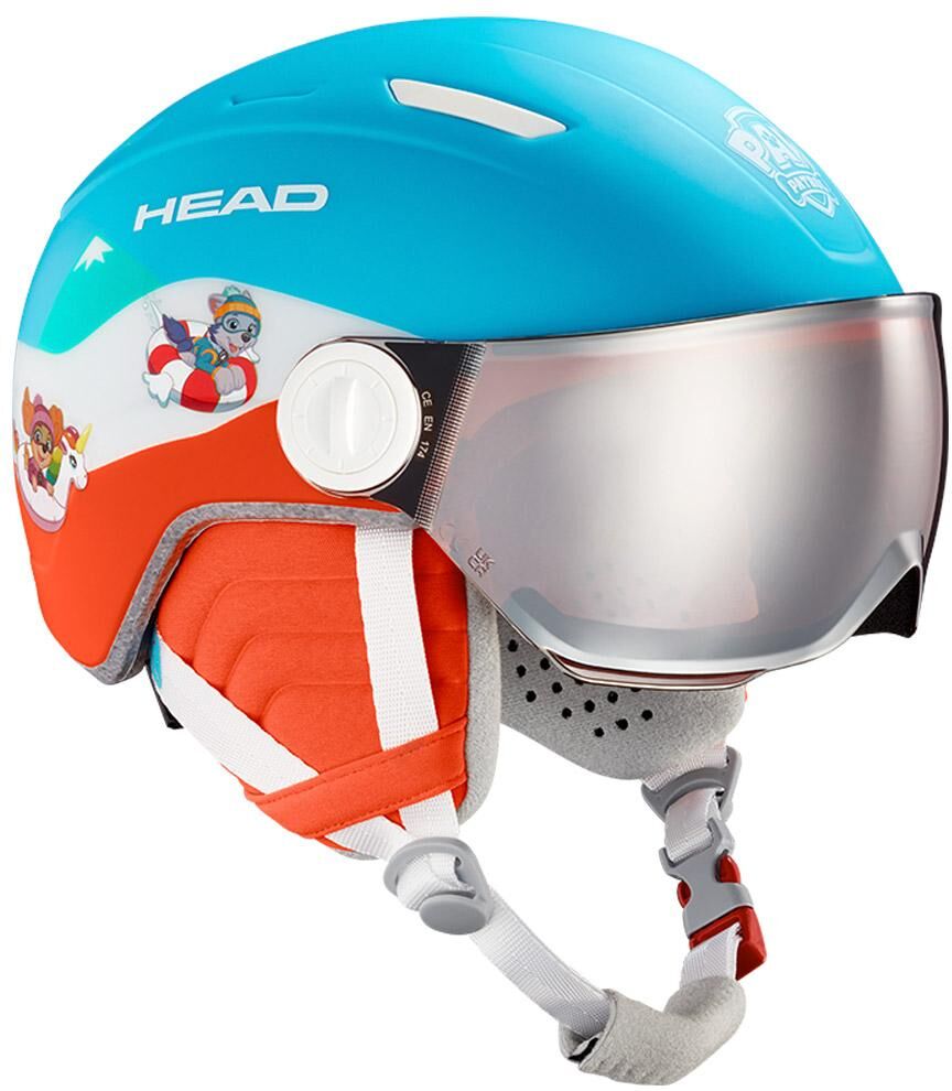 Head  - Mojo Visor Paw Silver Red - XXS - Casque de ski avec visière
