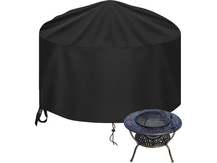 Feuerstelle Abdeckung Rund Wasserdicht 90x60cm Schwarz Oxford 500D