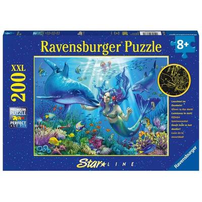 Puzzle Ravensburger Leuchtendes Unterwasserparadies 200 Teile XXL Color Starline Sonderserie 100/20