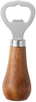 Inspired Finds Solid Wood Handle Stainless Steel Beer Bottle Opener For Home Use 1pc