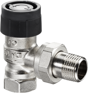 série Oventrop vanne thermostatique A 1181006 DN 20, d'angle, laiton nickelé