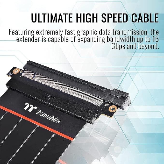 Thermaltake TT Premium PCIe 4.0 Flexible Riser Cable 300mm AC-058-CO1OTN-C1