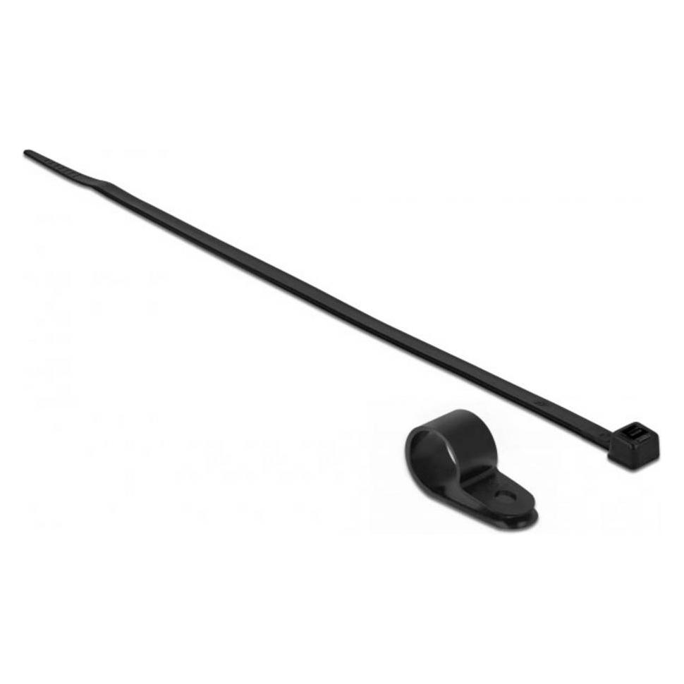 Delock Kabelbinder-Kit - 30 cm - Schwarz (300 mm, 10 Stk.) (18870)