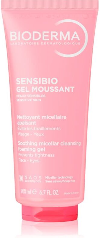 Bioderma Sensibio Gel Moussant sanftes beruhigendes Gel zum Reinigen und Abschminken 200 ml