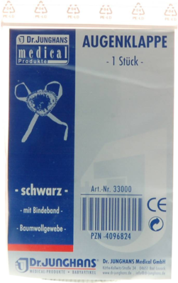 Dr. Junghans Medical GmbH AUGENKLAPPE mit Bindeband schwarz 33000 1 St 04096824