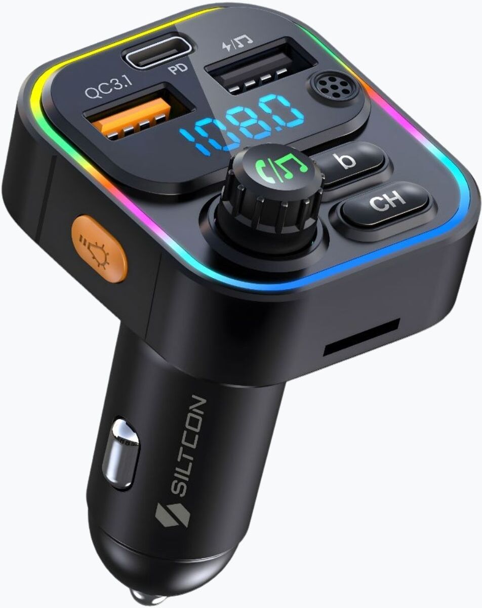 Siltcon® Bluetooth FM Transmitter Zwart