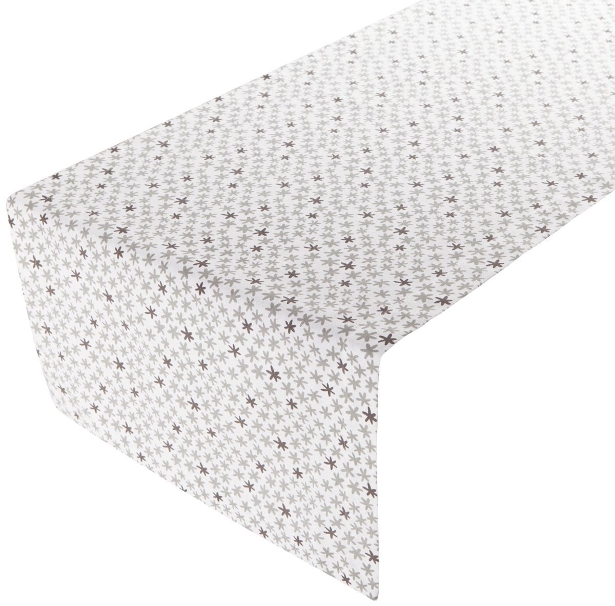 Linen & More Pretty Star tafelloper grijs 50 x 140 cm