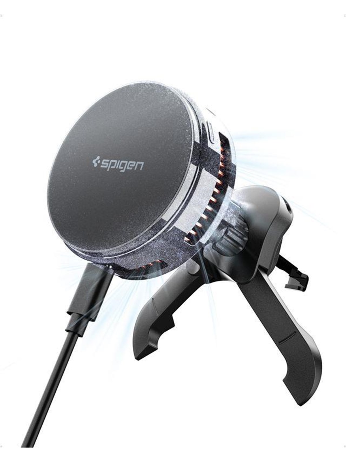 Spigen Essential MagSafe Peltier Wireless Car Charger EV25MFAQ - black - Air vent