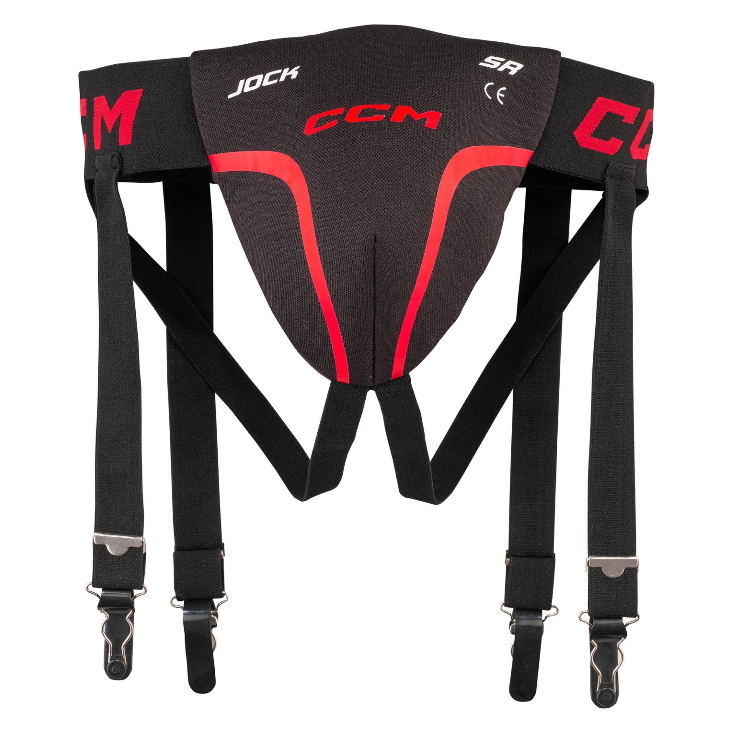 CCM ACJCEU JOCK COMBO SR Schwarz/Rot OSFA (5608106) (One Size) (49642306)