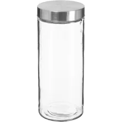 WellHome - Hermetisches Glas Ø11x27cm aus Glas und Edelstahl 2L