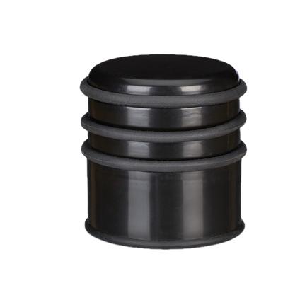 Relaxdays Türstopper für den Boden, schwerer Türpuffer, für Türen & Fenster bei Luftzug, 3 Gummiringe, ∅ 7 cm, schwarz