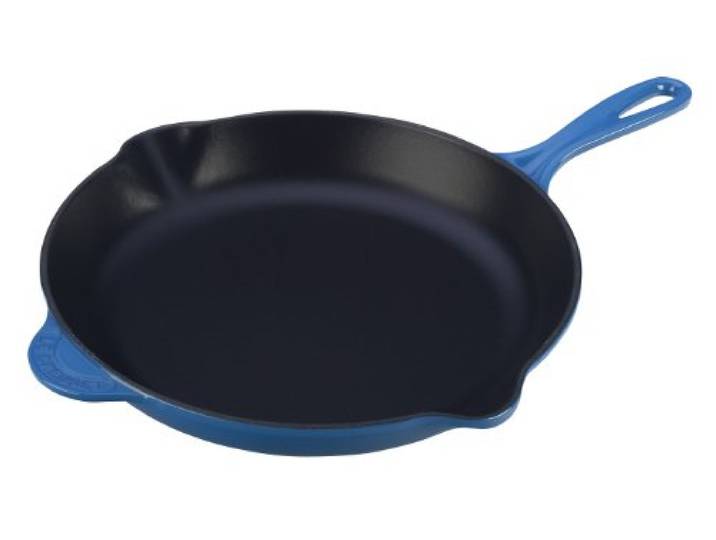 Le Creuset Emaillierte Gusseisen-Bratpfanne, 29,5 cm, mit Eisengriff, Marseille