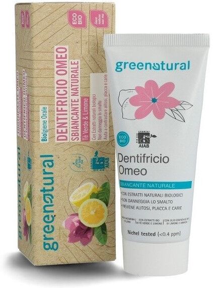 greenatural Dentifricio Sbiancante Omeo per Placca e Carie