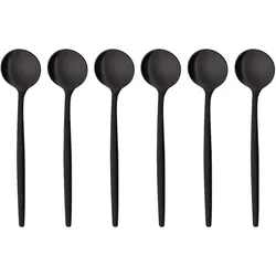 GRÄWE Espressolöffel Provence, 6-teilig, schwarz, Edelstahl, 11 cm