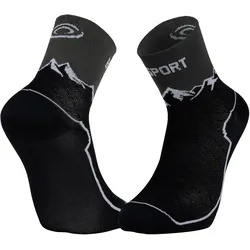 BV Sport, Herren, Sportsocken, Double GR Mid Polyamide (42 - 44), Schwarz